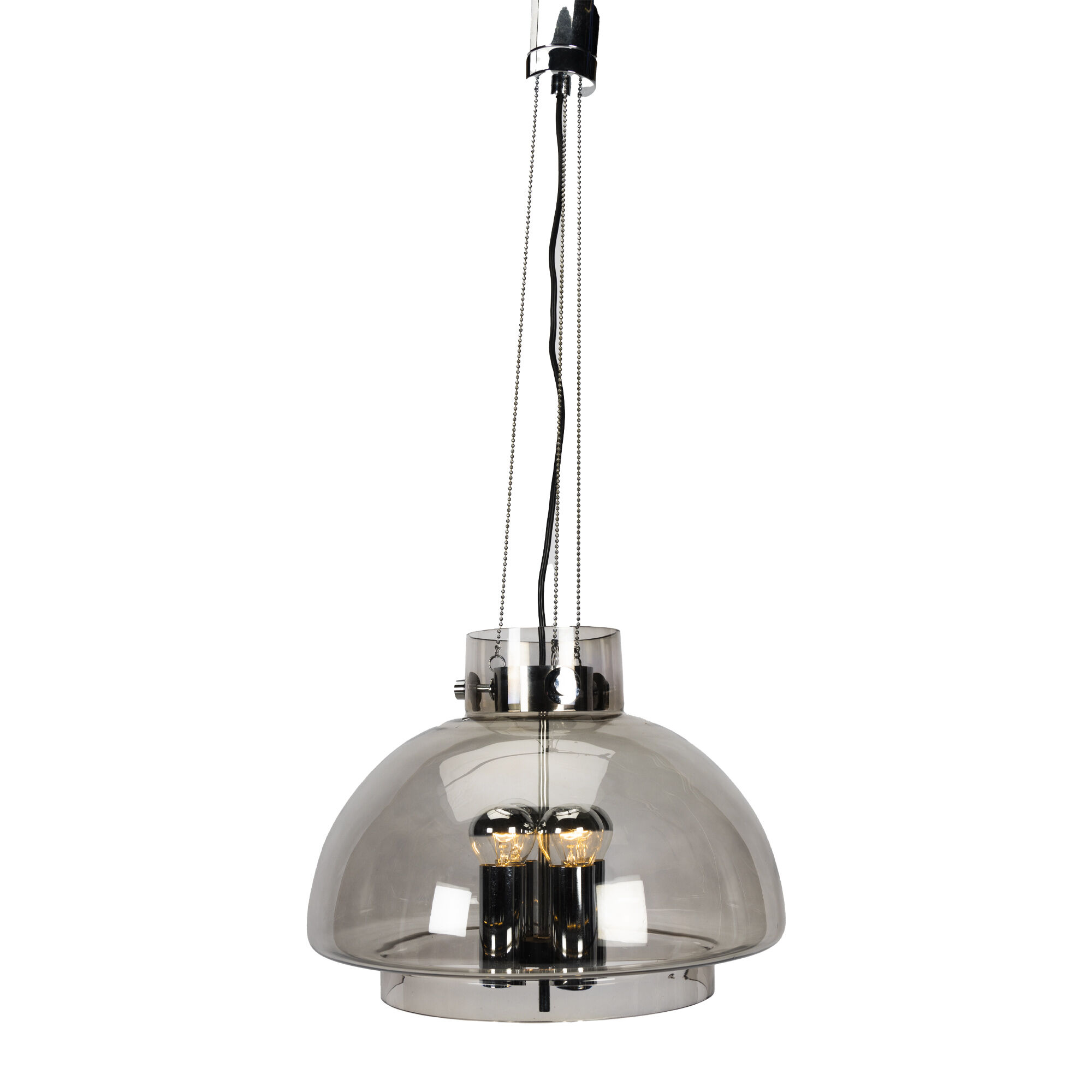 Chrome Vintage Pendant Lamp for Limburg Glashütte