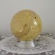 French Art Deco Ceiling Light Yellow & Gold Clichy Shade Metal Fitting 5464