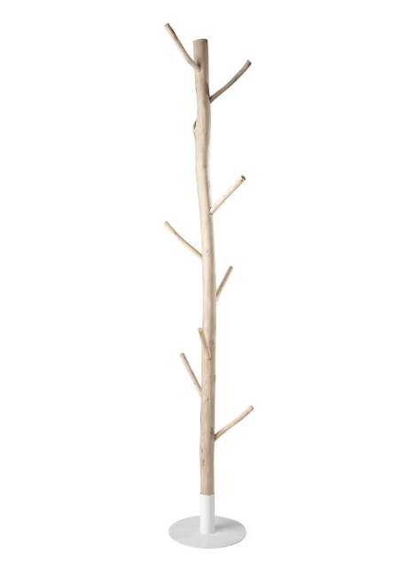 Rivage - Eucalyptus and white metal tree trunk coat rack