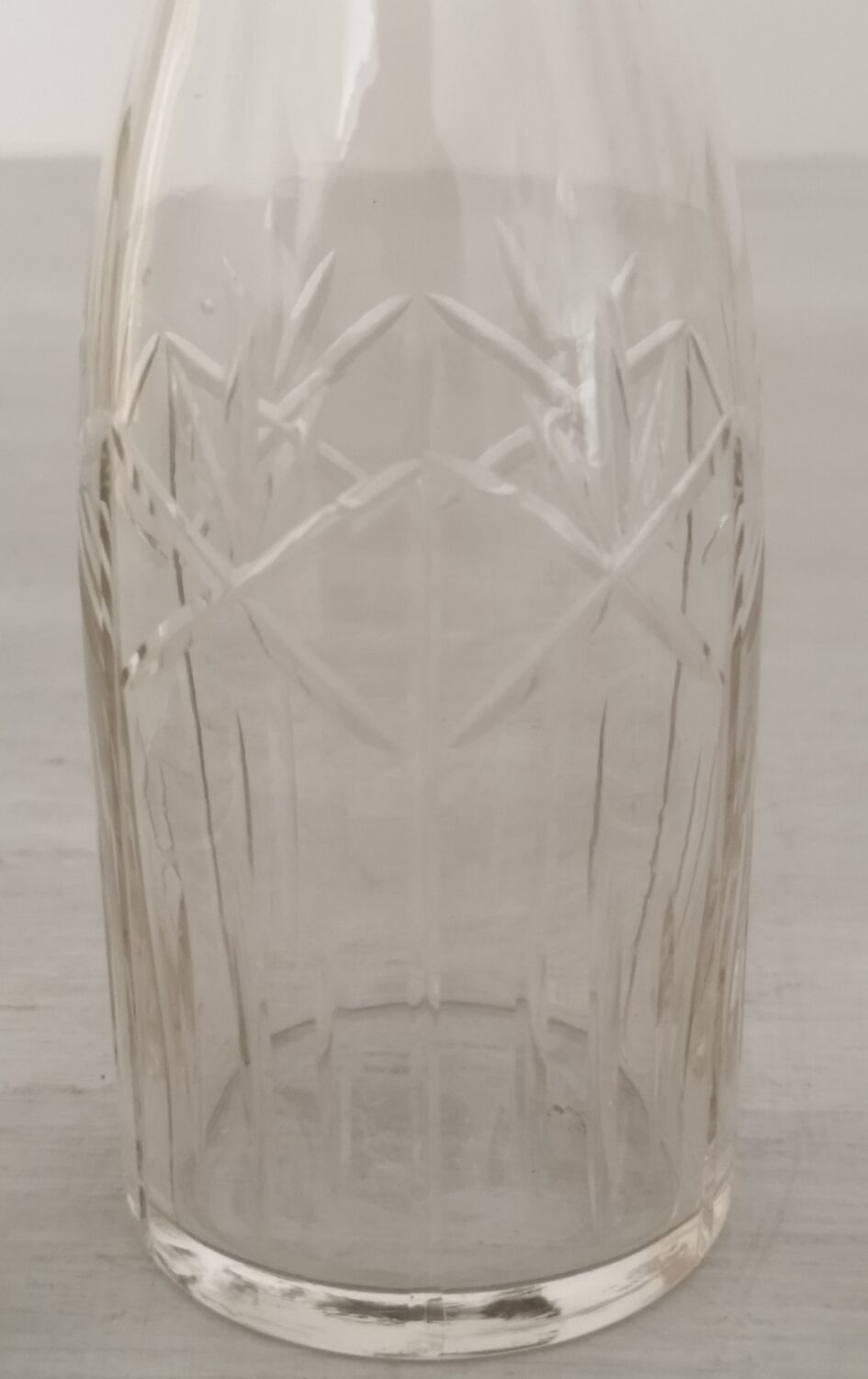 Liquor service crystal carafe glasses silver metal