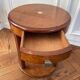 Pair of Art Deco bedside tables made of cedar magnifying glass
