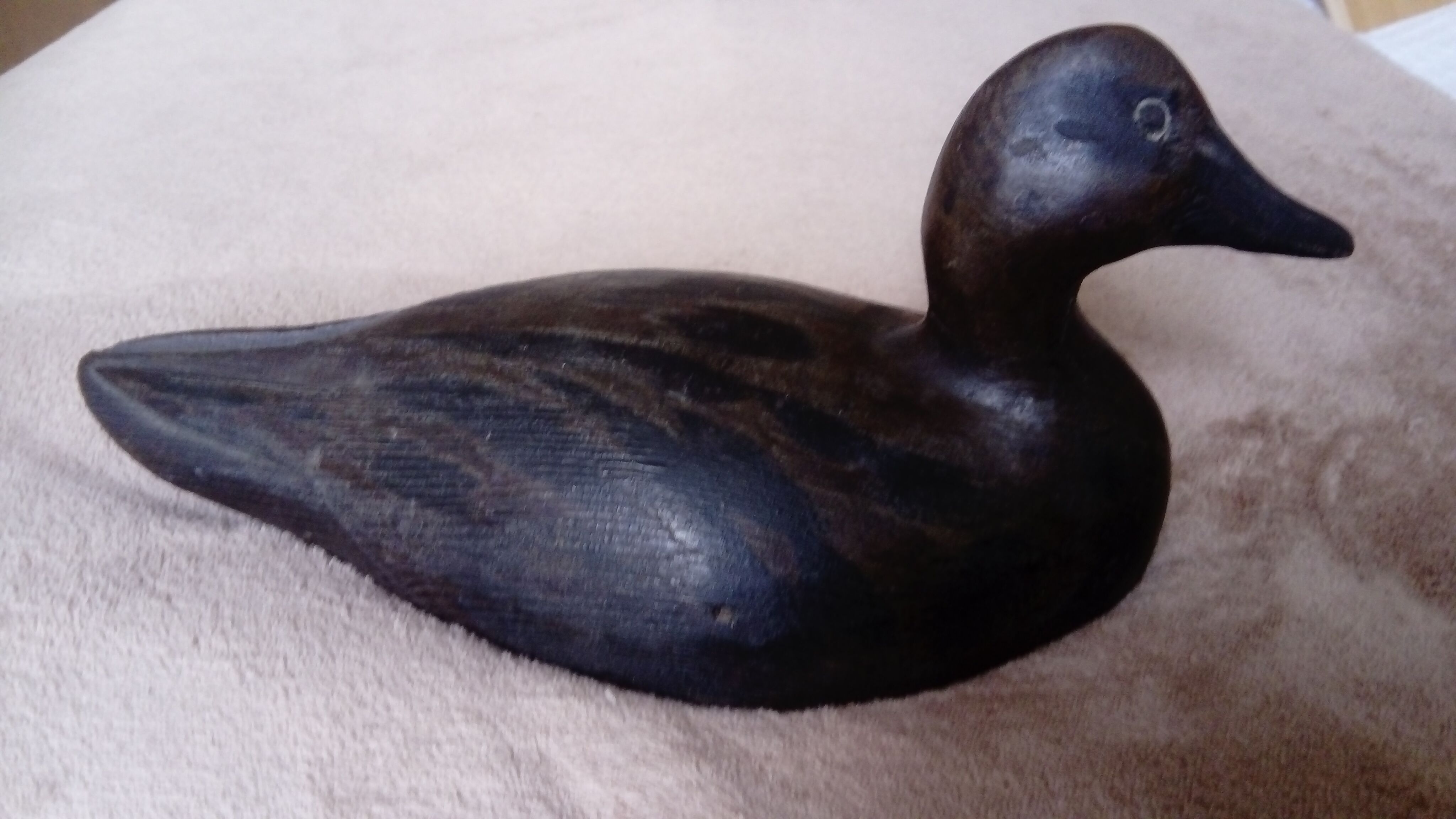 canard décoratif en bois sculpté