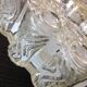 Round vintage bubbled glass ceiling light from the 60s and 70s