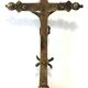 Old golden brass crucifix