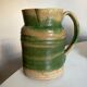 Glazed earthenware pitcher from the Dieulefit farm, popular art from the early 20th century.