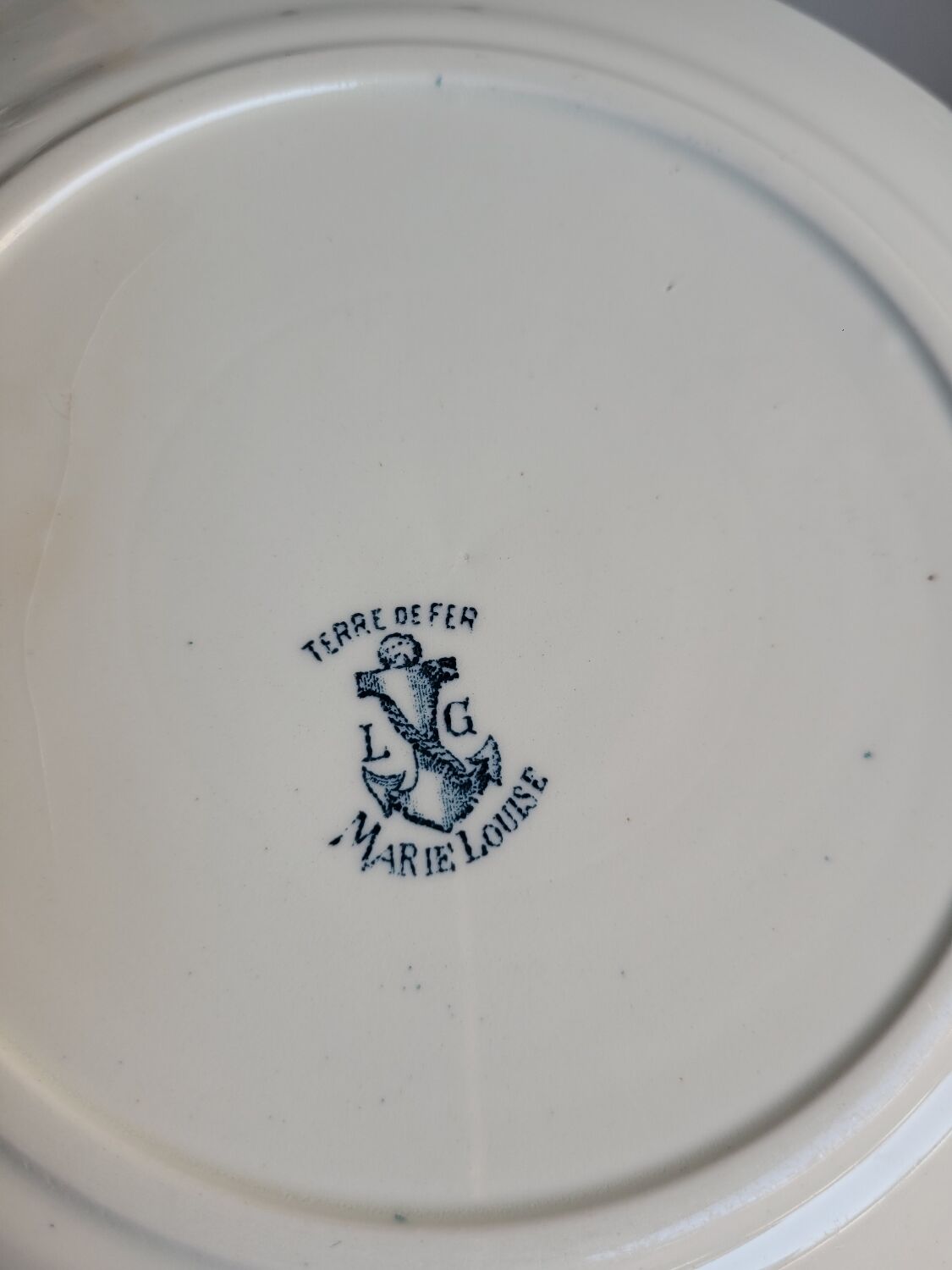 Assiette plate Terre de Fer Marie Louise