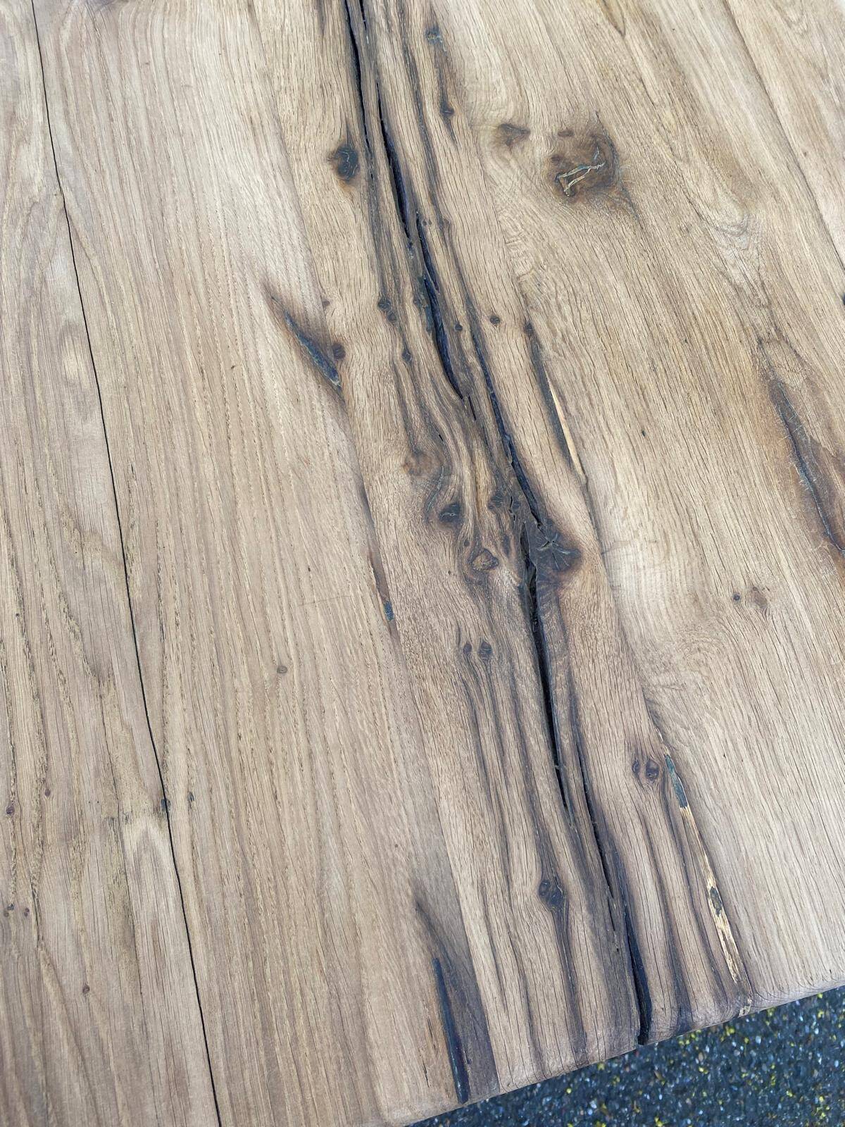 Table à manger de monastère rénovée en chêne massif du 18ème 200cm