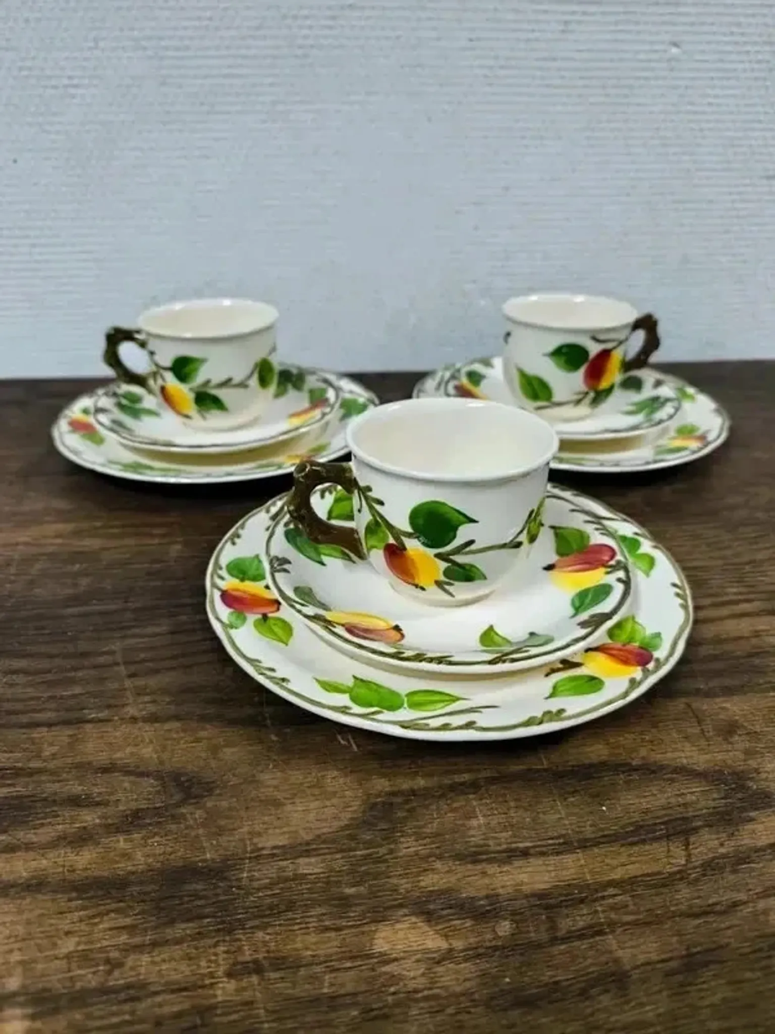 3 vintage breakfast cups Villeroy & Boch Ma Pomme