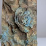 Relief en bronze antique représentant la nature et les oiseaux, années 1900