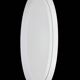 Big, oval mid-century mirror / 1960s / 1970s / white / sanded finish / Space Age