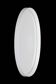 Big, oval mid-century mirror / 1960s / 1970s / white / sanded finish / Space Age