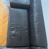 Black leather corner sofa – IKEA KRAMFORS – timeless design