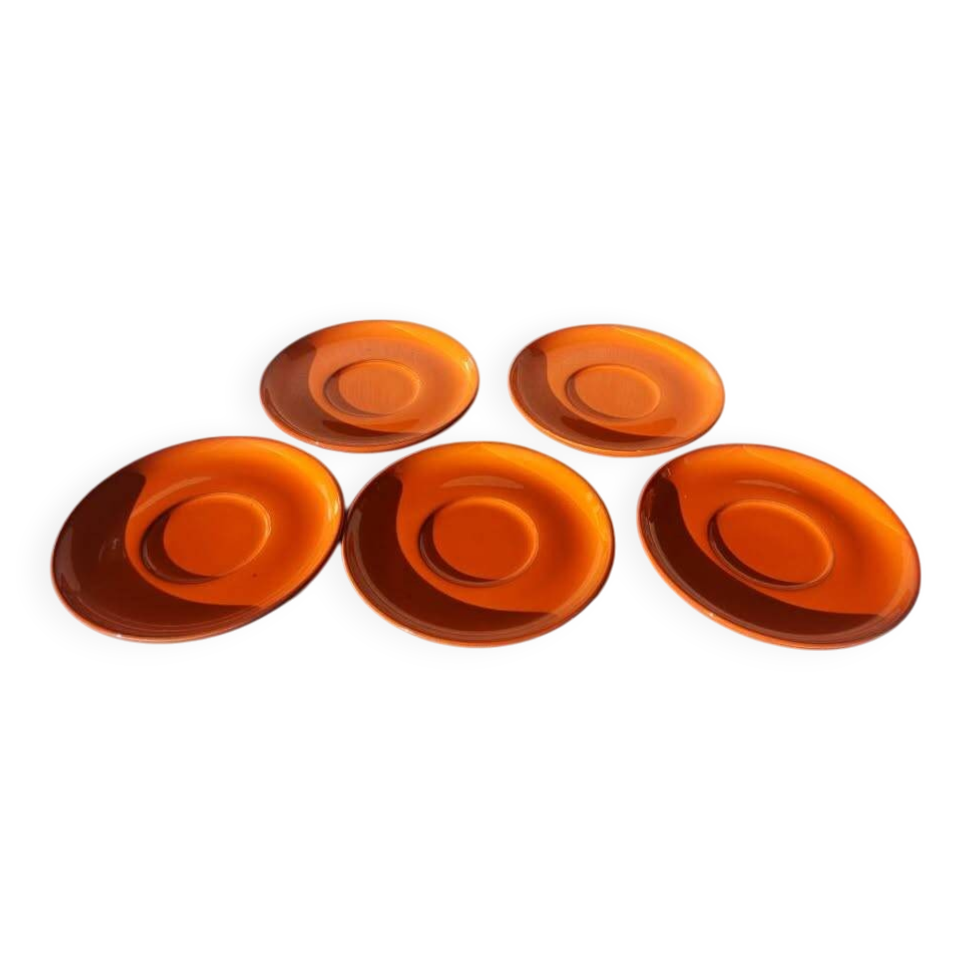 5 vintage dessert plates