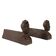 Pair of fire dogs in iron, Europe, 19th century