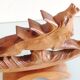 Two-headed Scandinavian/vintage 50-60s wooden chandelier