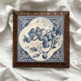 Gien birds iron earthenware trivet