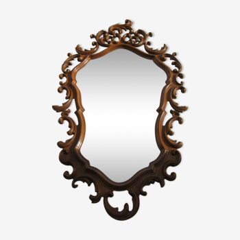 Oak mirror rococo style 81x47cm