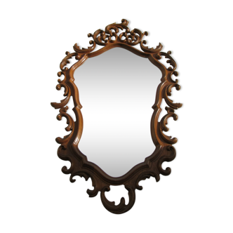 Oak mirror rococo style 81x47cm