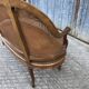 Antique Louis XV bench in solid walnut and caning