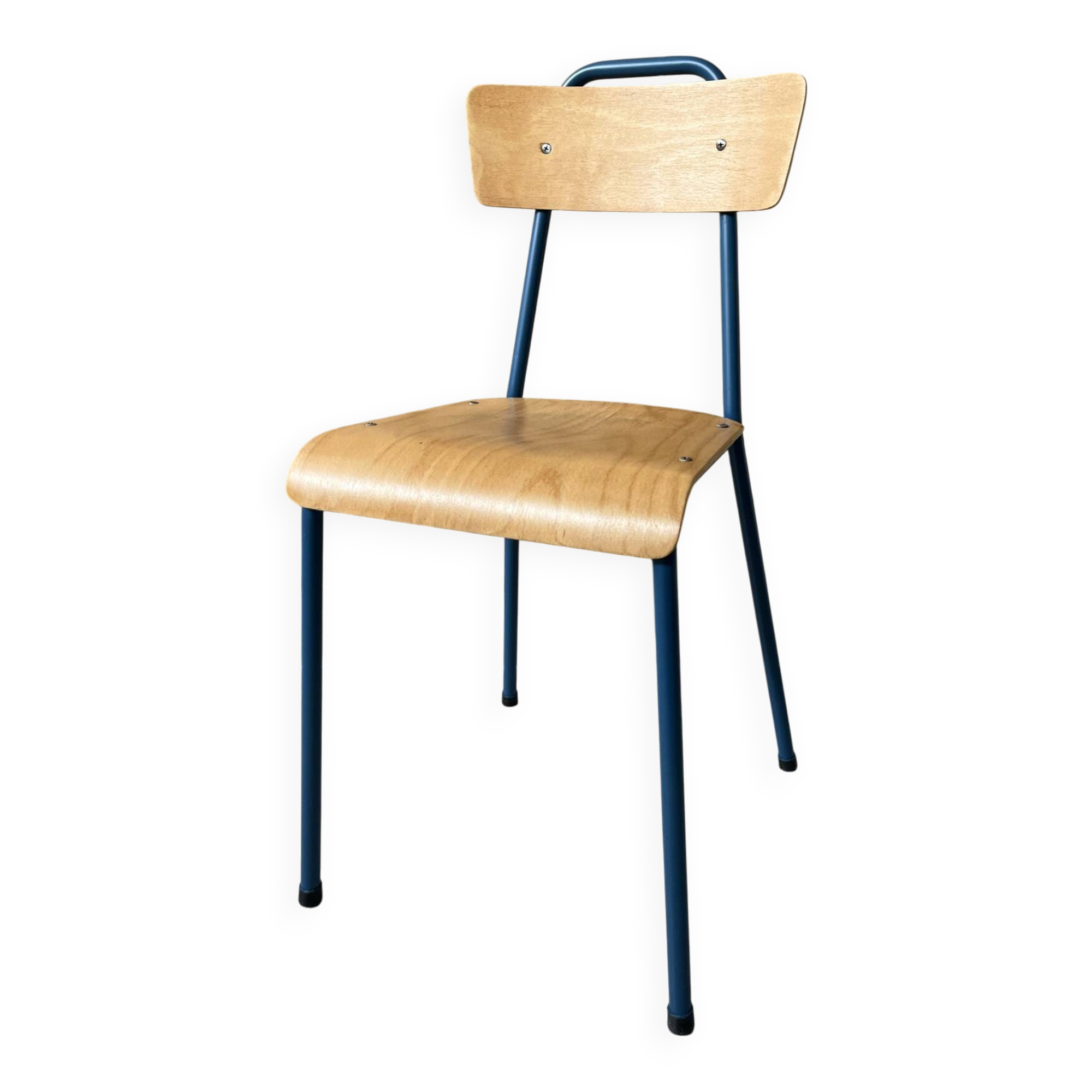 Chaise d'école vintage rénovée