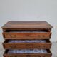 Louis XV style commode in solid walnut, 19th century rustic.