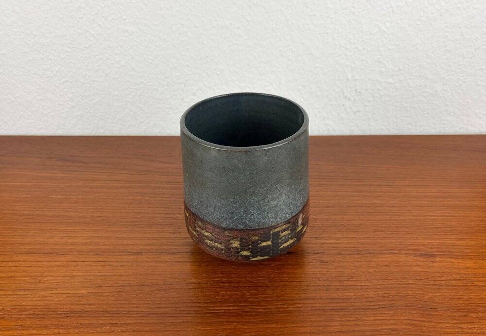 Ceramic vase from a German studio from the mid-century by Elisabeth Pluquet-Ulrich, 1960s.