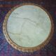 Circular bamboo and faux marble coffee or wine table, 1960s