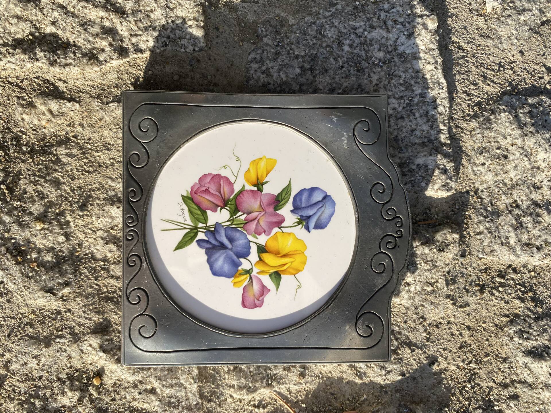 Magnificent Trivet / Vintage Wall Plate - "Polka Dot" Decor