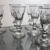 9 verres digestif en cristal Forme Baccarat Caton