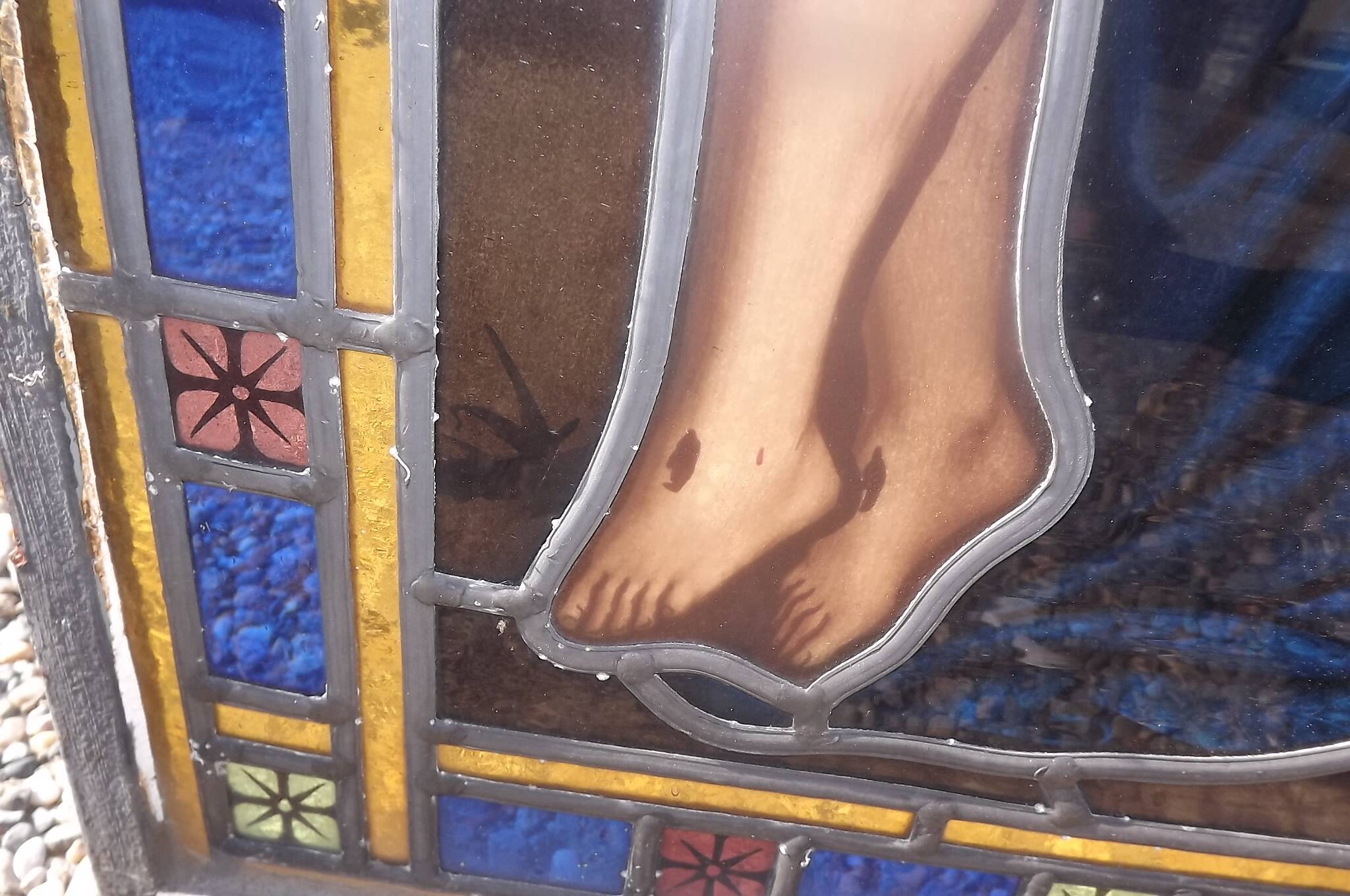 19th century stained glass window “Jesus”