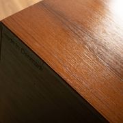 Retro Danish Modern Poul Hundevad (HU) Teak Danish Tambour Door Sideboard