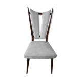 Chair in white leatherette of 60-70 years