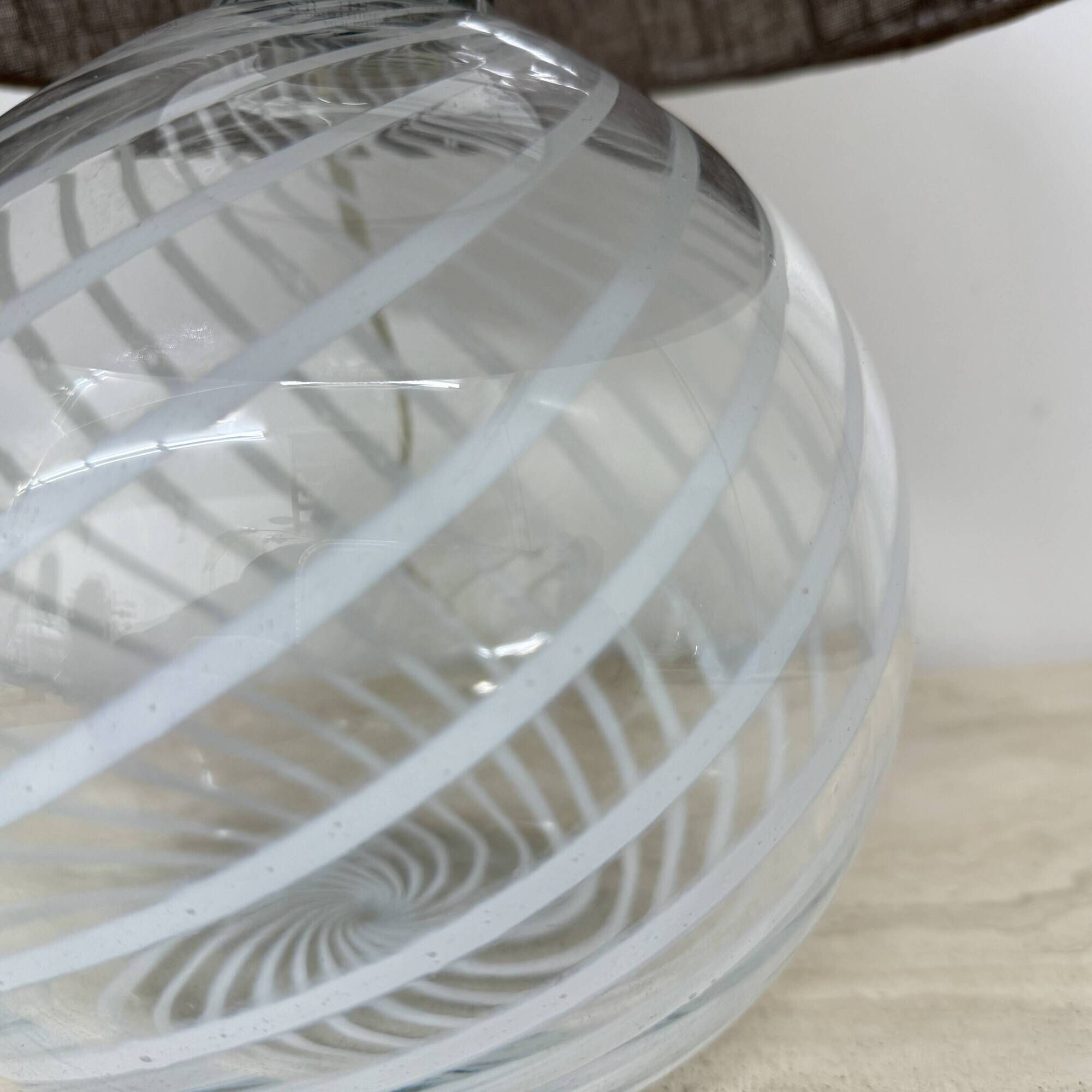 Mid-century design Holmegaard Swirl lamp , 1970s Denmark
