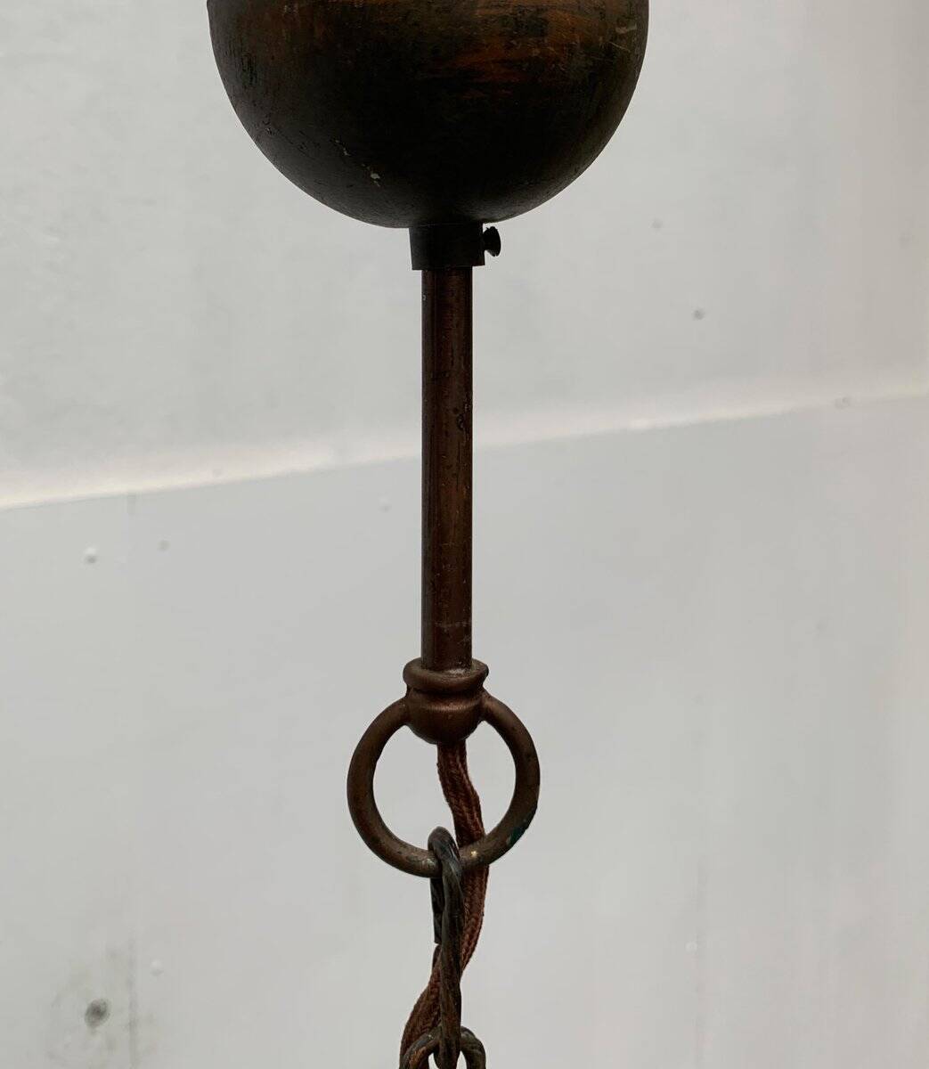 Brutalist Mid-Century Metal Pendant