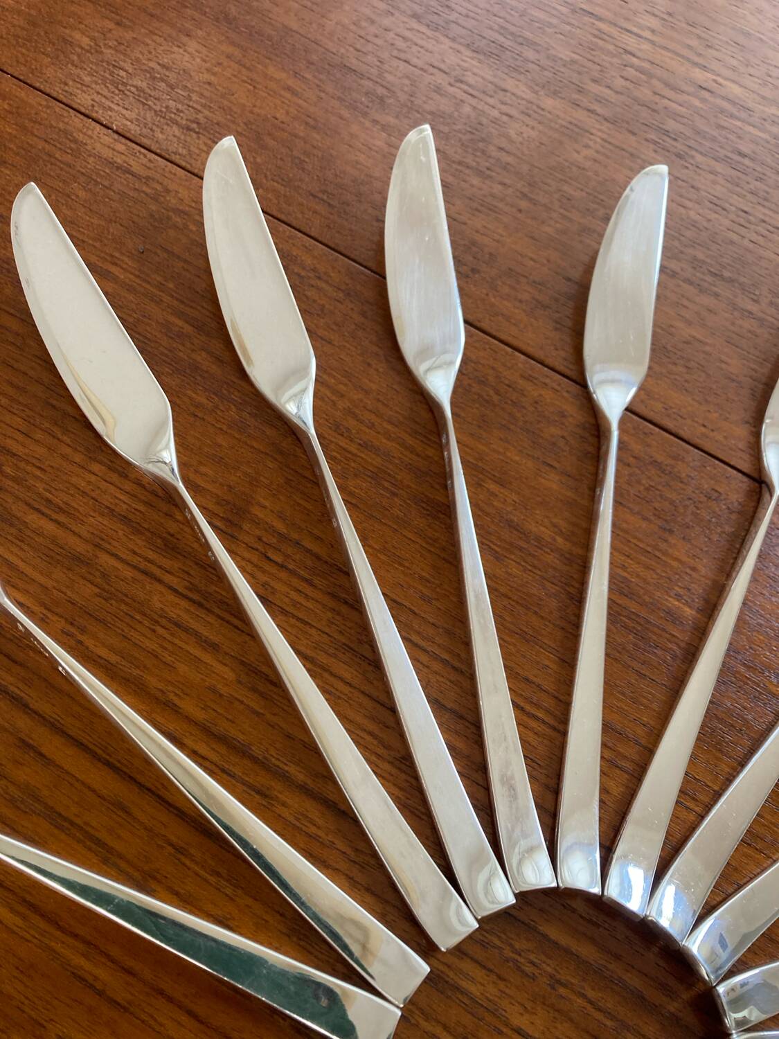 Ercuis Horizon silver metal fish cutlery