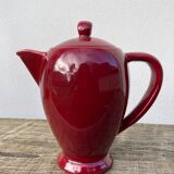 Vintage burgundy red teapot