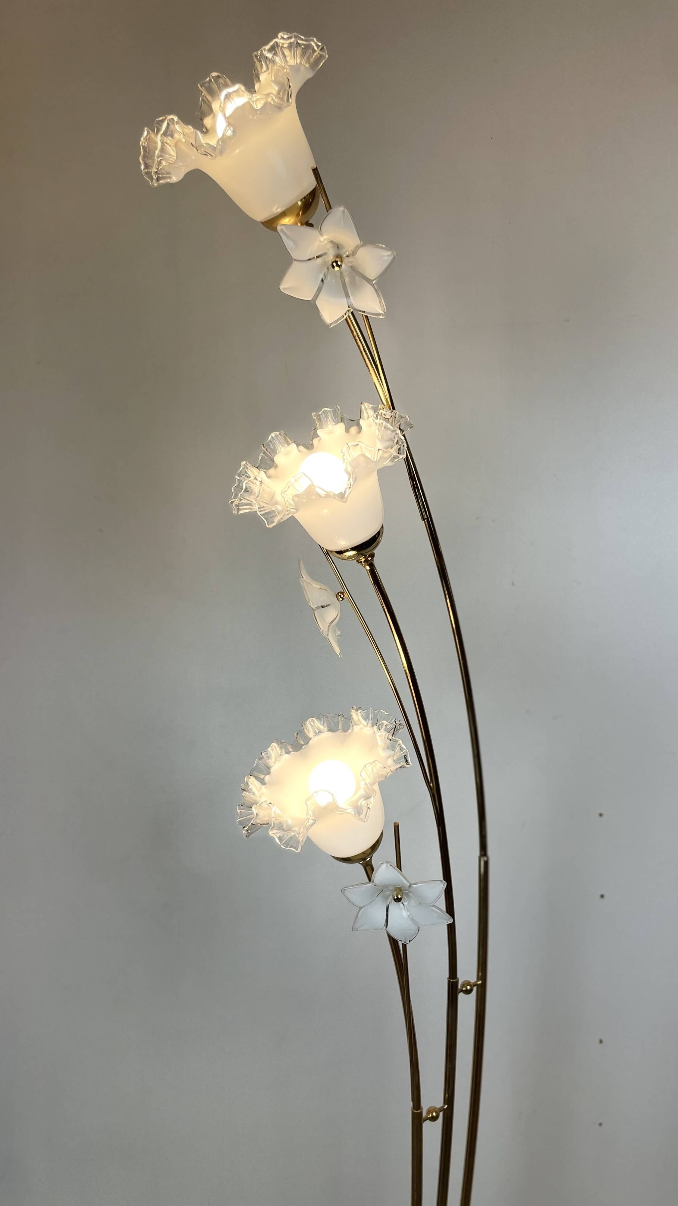 Golden Murano Floor Lamp, 1980s