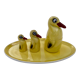 salt shaker, pepper shaker, mustard Set condiment service, porcelain Pfeffer Gotha - penguins