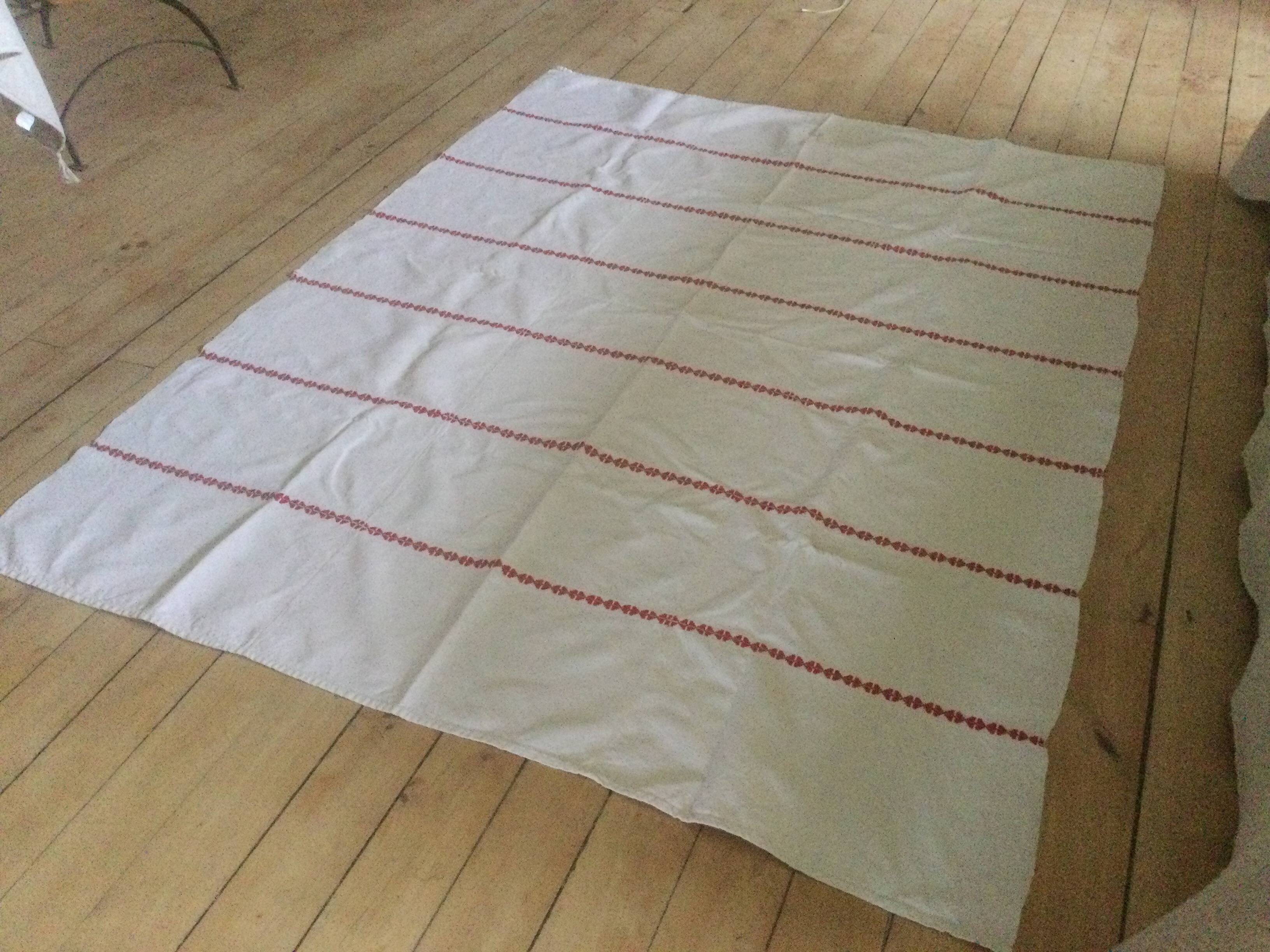 Old linen tablecloth