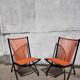 Paire Chaises pliantes scoubidou 1970's
