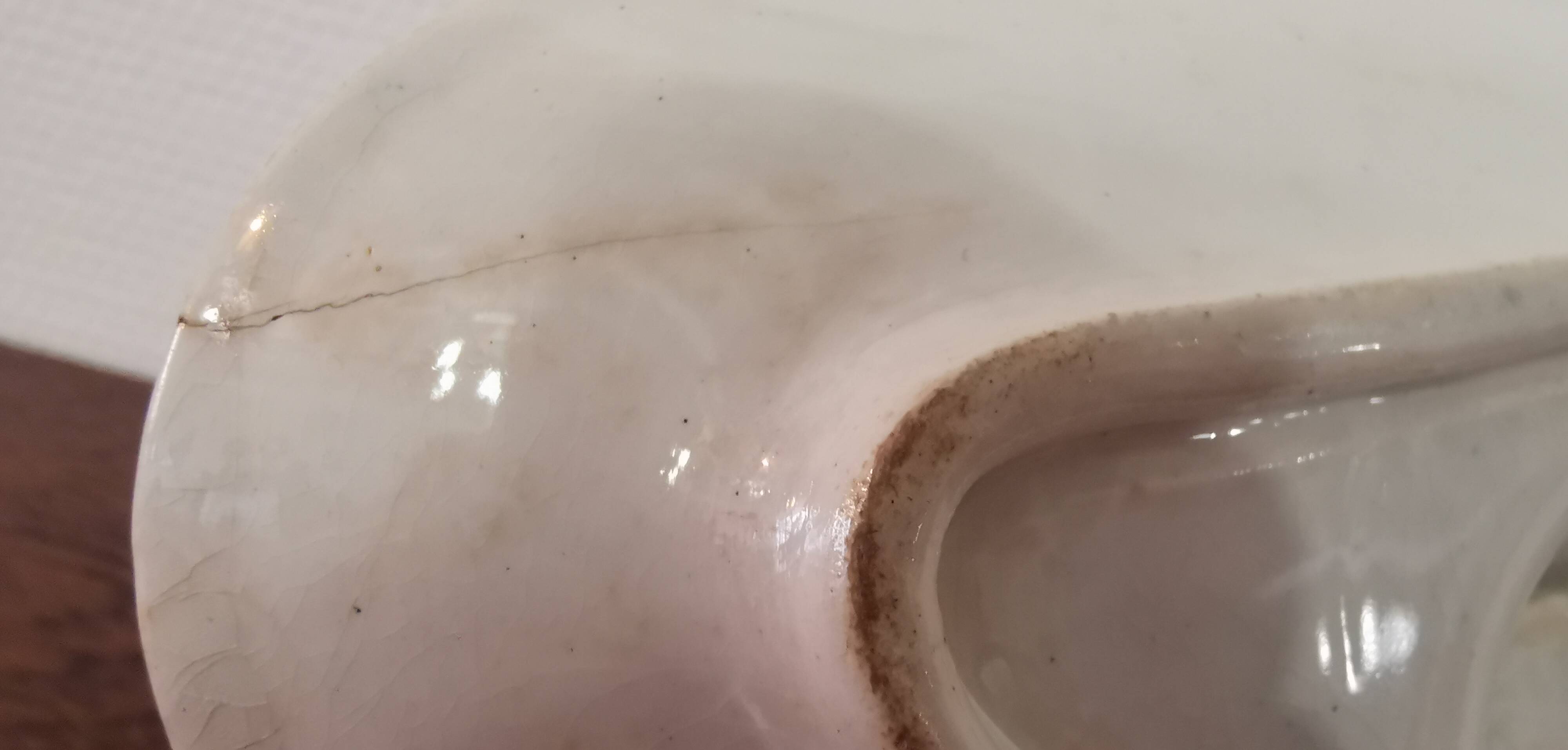 Old earthenware gravy boat "Société Anonyme" St Amand et Hamage