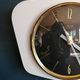 Horloge vintage pendule murale "Mauthe Blanche et Noire"