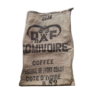 Cote d'Ivoire burlap coffee bags