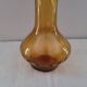 Vintage blown amber glass vase – corolla style