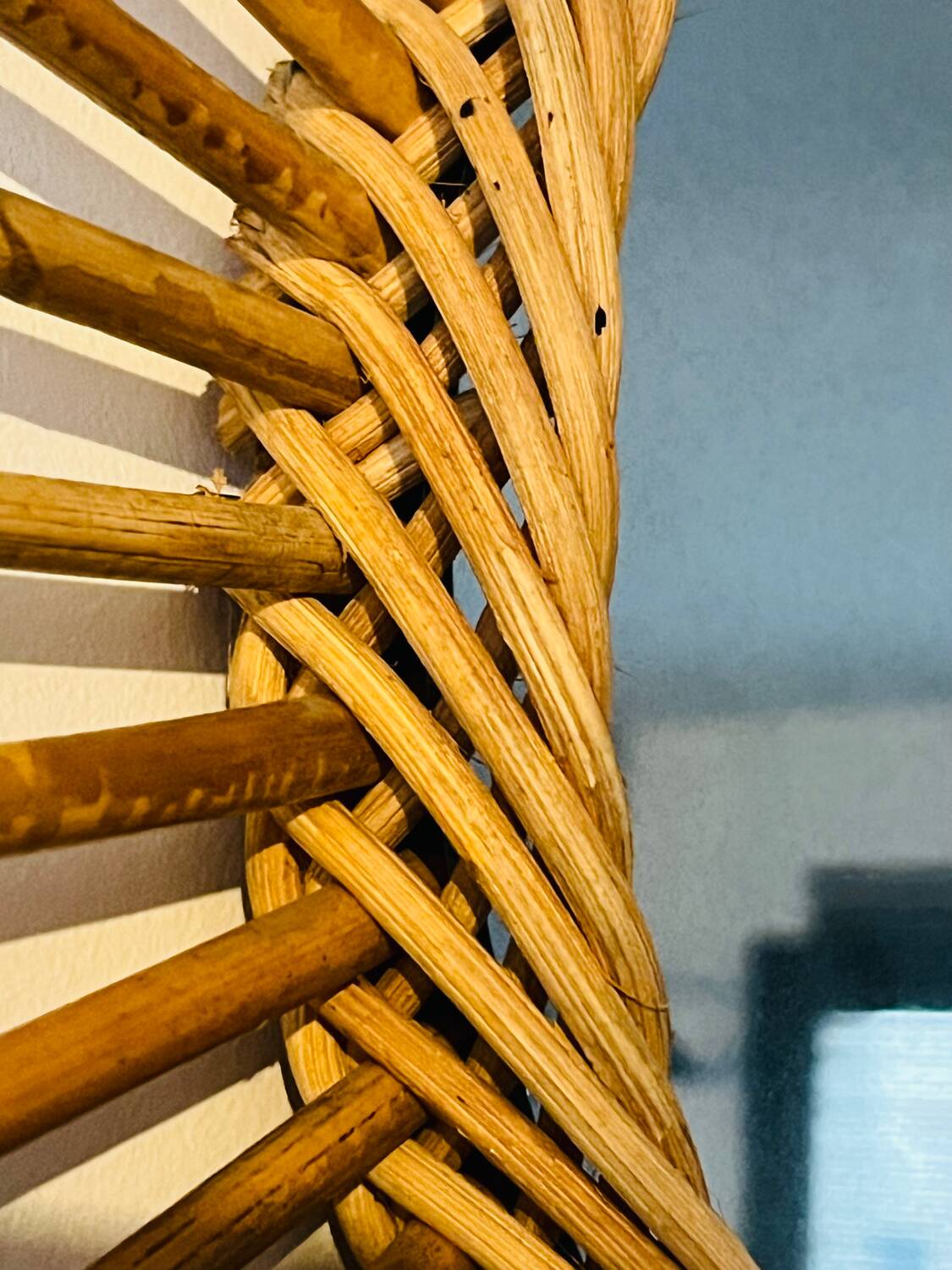 Authentic rattan sun mirror 50.60