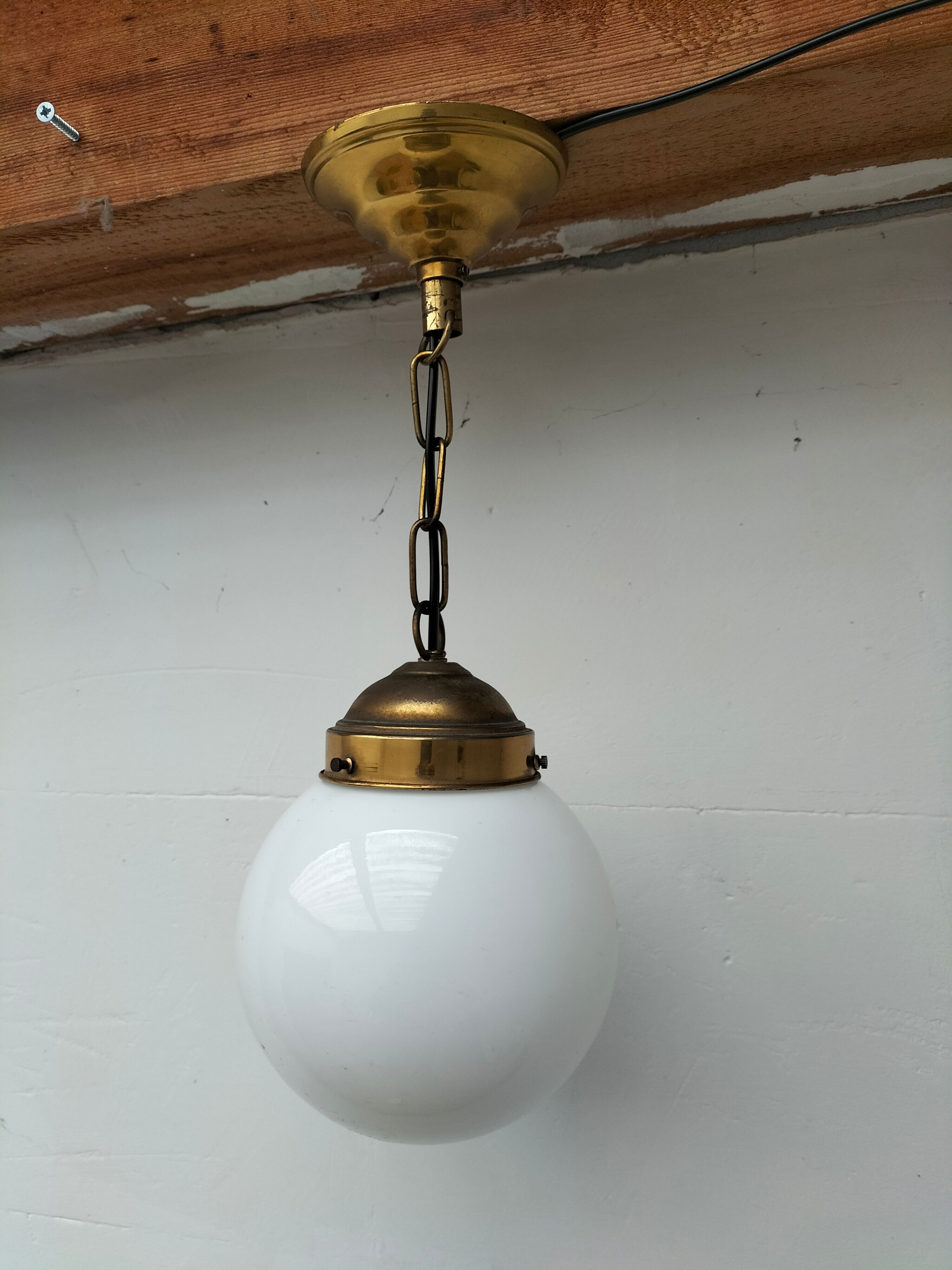 Opaline hanging lamp