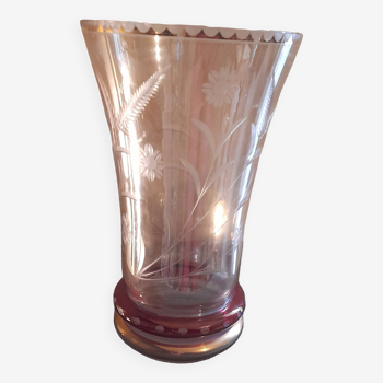 Vase cristal art deco