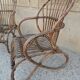 Paire de fauteuils oeufs en rotin vintage des années 60