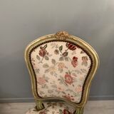 Paire de chaises chauffeuses de style Louis XV époque XIXeme