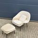 Knoll Womb chair + ottoman Eero Saarinen Beige Sand color, perfect condition!